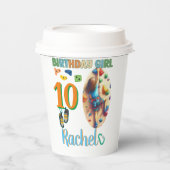 Gobelets En Papier Escalade rock Anniversaire fille Aventure prêt (Recto)