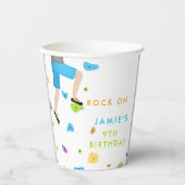 Gobelets En Papier Escalade rock fête d'anniversaire (Recto)