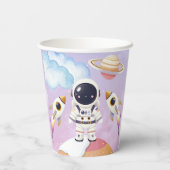 Gobelets En Papier Espace aquarelle Baby shower Little Explorer (Verso)