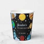 Gobelets En Papier Espace Extérieur Anniversaire Planètes Galaxy Boys (Verso)