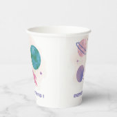 Gobelets En Papier Espace extra-atmosphérique Galaxie Planète Fille 1 (Droite)