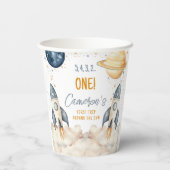 Gobelets En Papier Espace Premier Voyage Autour Du Soleil Anniversair (Verso)