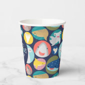 Gobelets En Papier Espèces de requins mignons Anniversaire (Gauche)