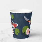 Gobelets En Papier Étang japonais de poissons Koi (Droite)