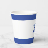 Gobelets En Papier Etat d'Israël Drapeau, Étoile de David Juifs (Recto)