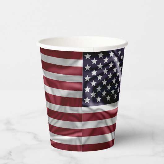 Gobelets En Papier États-Unis Drapeau rouge, Blancs, Bleu étoilé (Droite)