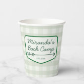 Gobelets En Papier Été Bach Camp Badge Bachelorette Camping (Recto)