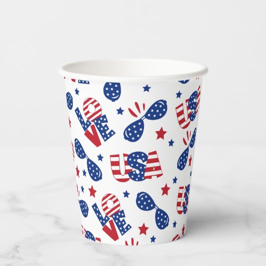 Gobelets En Papier Été Patriotique USA (Verso)