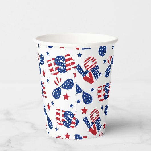 Gobelets En Papier Été Patriotique USA (Droite)