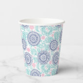 Gobelets En Papier Ethnic Paisley Motif (Verso)