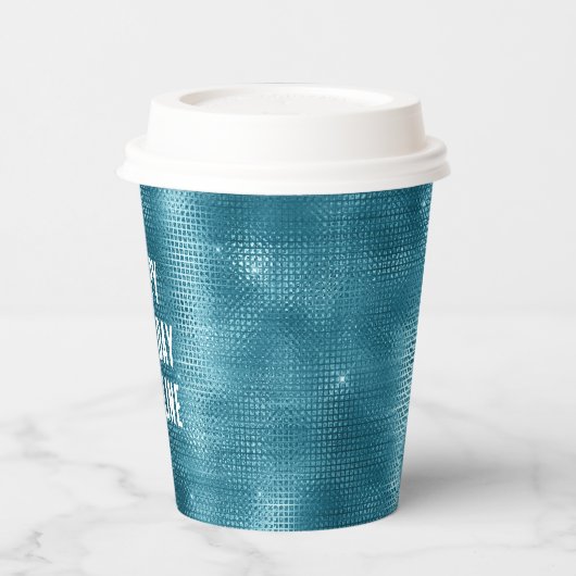 Gobelets En Papier Étincelle Turquoise (Gauche)