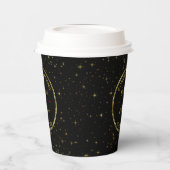 Gobelets En Papier Étincelles d'or sur Arrière - plan noir - Pap de d (Gauche)