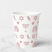 Gobelets En Papier Etoile rose de David Hanoukka (Verso)