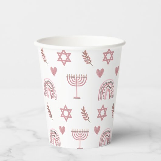 Gobelets En Papier Etoile rose de David Hanoukka (Recto)
