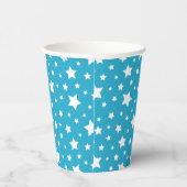 Gobelets En Papier Étoiles blanches avec couleur de fond modifiable (Droite)