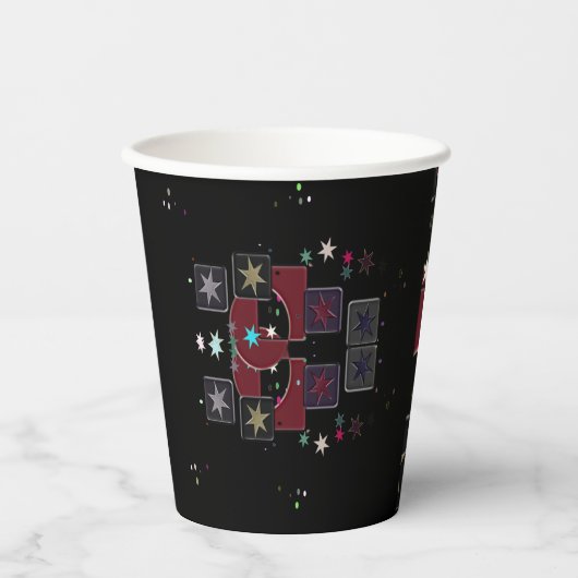 Gobelets En Papier Étoiles de nuit (Recto)