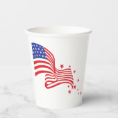 Gobelets En Papier Étoiles et bandes (Recto)