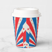 Gobelets En Papier Étoiles et rayures 4 juillet rétro (Droite)