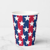 Gobelets En Papier Étoiles et rayures rouges, blanches et bleues 4 ju (Verso)