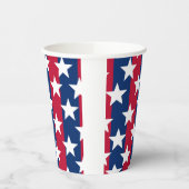 Gobelets En Papier Étoiles et rayures rouges, blanches et bleues 4 ju (Gauche)
