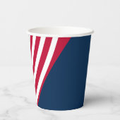 Gobelets En Papier Étoiles patriotiques rayures Rouge Blanc Bleu Coup (Verso)
