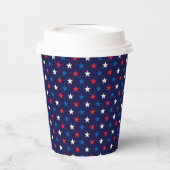 Gobelets En Papier Étoiles Rouges Blanches Et Bleues (Gauche)