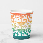 Gobelets En Papier Étourdie Fiancée Fête de Fiançailles Rétro (Droite)