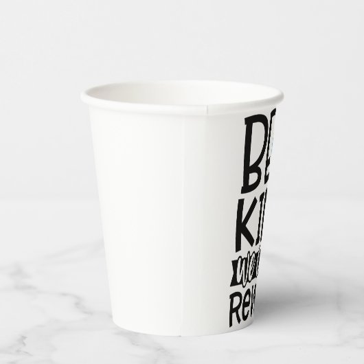 Gobelets En Papier Être gentil Nous ne pouvons pas rembobiner le coeu (Droite)