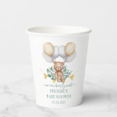 Gobelets En Papier Eucalyptus Bearly Wait Bear & Balloons Baby shower (Verso)