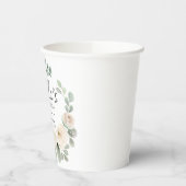 Gobelets En Papier Eucalyptus Blanc Floral Quinceanera Merci (Gauche)