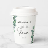 Gobelets En Papier Eucalyptus - douche nuptiale (Verso)