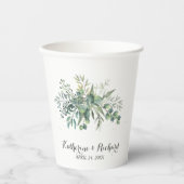 Gobelets En Papier Eucalyptus Garden Mariage Coupes en papier (Recto)