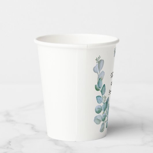 Gobelets En Papier Eucalyptus greenary wedding paper cop (Droite)