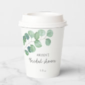 Gobelets En Papier Eucalyptus - Jour de mariage (Verso)