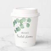 Gobelets En Papier Eucalyptus - Jour de mariage (Recto)