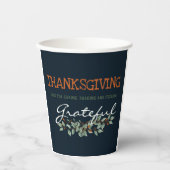 Gobelets En Papier Eucalyptus moderne se sentant Gratuit Thanksgiving (Recto)