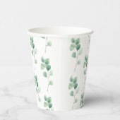 Gobelets En Papier Eucalyptus Motif vert (Droite)