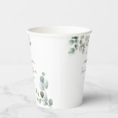 Gobelets En Papier Eucalyptus Script Botanique Minimal Mariage (Droite)