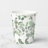 Gobelets En Papier Eucalyptus Vert Argent Dollar Gum Blossoms (Recto)