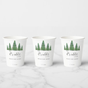 Gobelets En Papier Evergreen Noël Bébé il fait froid dehors