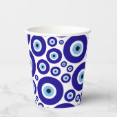 Gobelets En Papier Evil Eye Pattern, Greek Eye, Turkish Eye, Nazar (Recto)