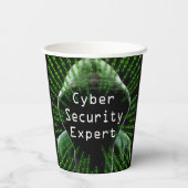 Gobelets En Papier Expert en cybersécurité (Verso)