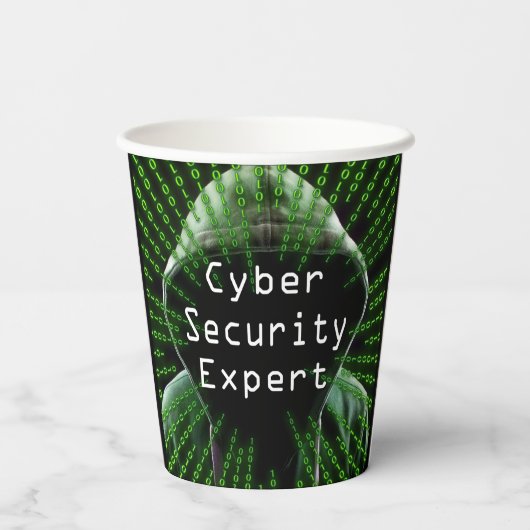 Gobelets En Papier Expert en cybersécurité (Verso)
