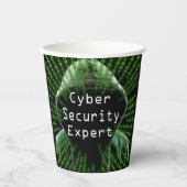 Gobelets En Papier Expert en cybersécurité (Recto)