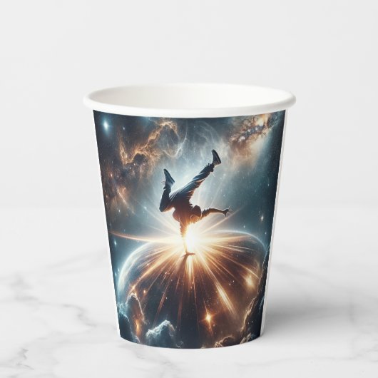 Gobelets En Papier Explosion de rupture galactique dans l'espace prof (Verso)