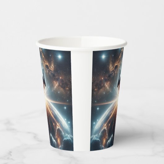 Gobelets En Papier Explosion de rupture galactique dans l'espace prof (Gauche)