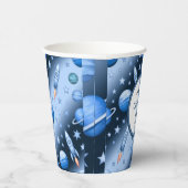 Gobelets En Papier Externe Space Adventure Rocket et Planet Blue (Droite)