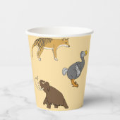 Gobelets En Papier Extinct Animals  (Recto)