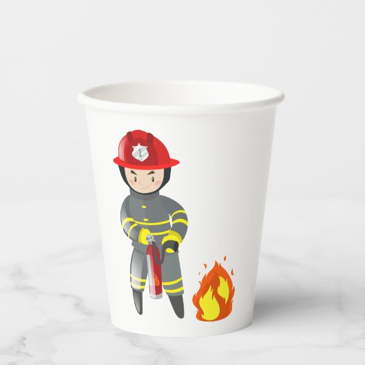 Gobelets En Papier Extincteur de pompier (Recto)