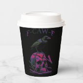 Gobelets En Papier F-Caw-F Funny Black Crow Bird (Recto)